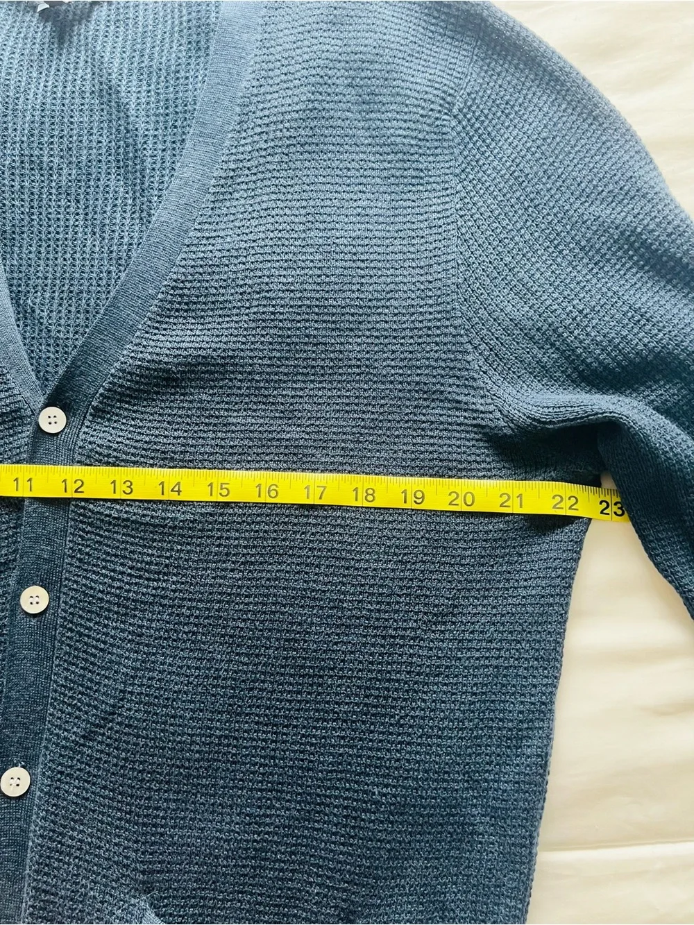 Suitsupply Deep Blue V-Neck Button Cardigan